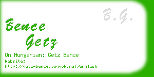 bence getz business card